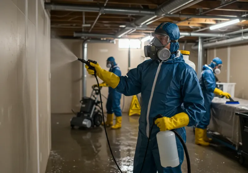 Basement Sanitization and Antimicrobial Treatment process in Summerlin South, NV