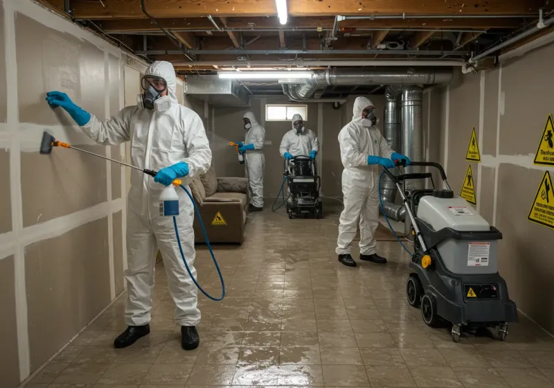 Basement Moisture Removal and Structural Drying process in Summerlin South, NV